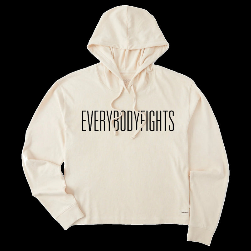 Life is Good x EverybodyFights - Hoodie ( Women's WordMark Long Sleeve Premium Hoodie)