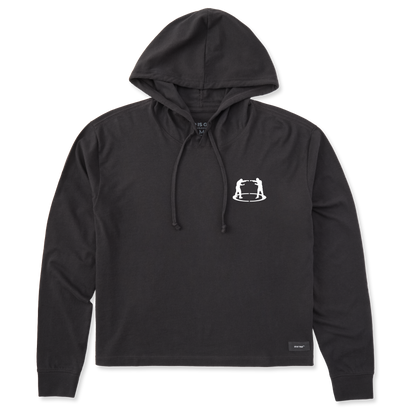 Life is Good x EverybodyFights -  Hoodie (Women's EBF-SkyLine Boxy Hoodie)