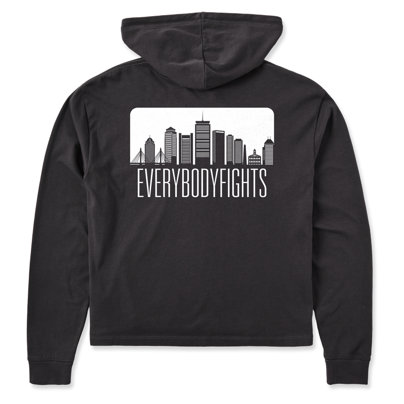 Life is Good x EverybodyFights -  Hoodie (Women's EBF-SkyLine Boxy Hoodie)