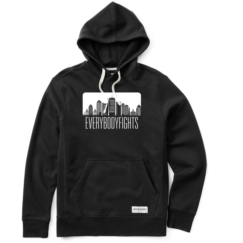 Life is Good x EverybodyFights - Hoodie (Men's-SkyLine Simply True Fleece Hoodie)