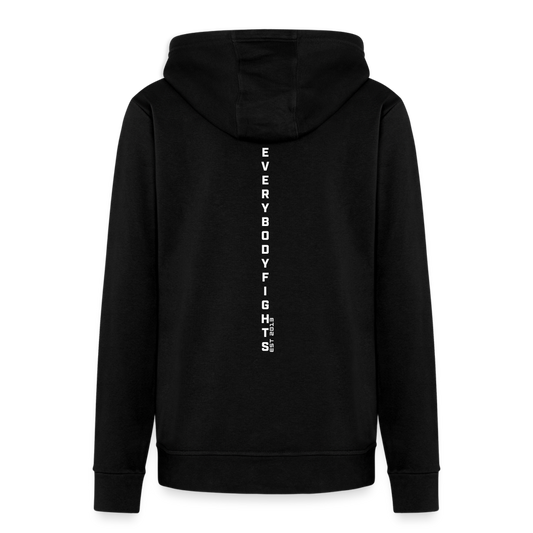 Adidas Unisex Fleece Hoodie fighter logo - everybodyfights vertical - black