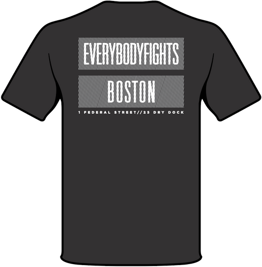 Short sleeve shirt - Gym, community, love - everybodyfights boston