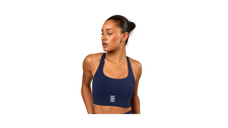 LSKD Flow Long Line Sports Bra - Future Navy