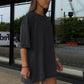 LSKD Easy FLXCotton Tee Oversize in Black Washed