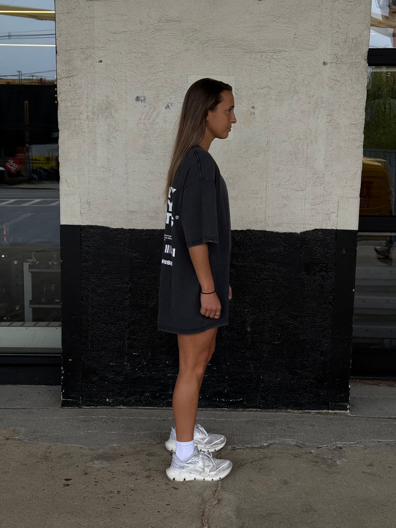 LSKD Easy FLXCotton Tee Oversize in Black Washed