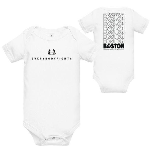 Baby short sleeve one piece - EVERYBODYFIGHTS - BOSTON STACKED