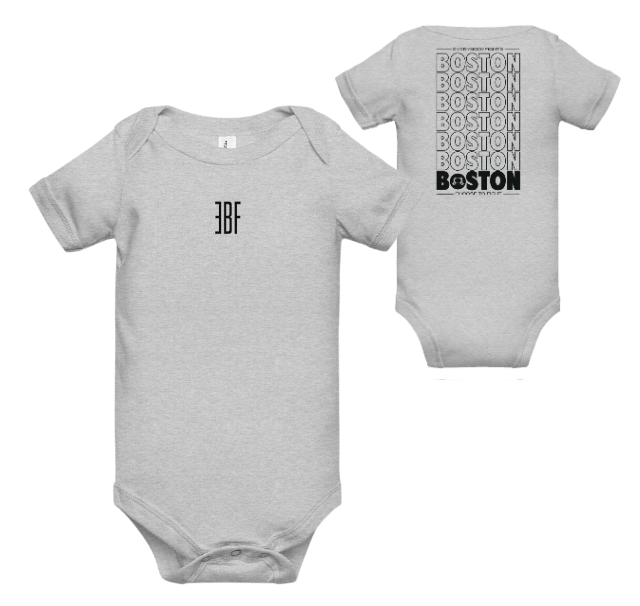 Baby short sleeve one piece EBF - BOSTON STACKED