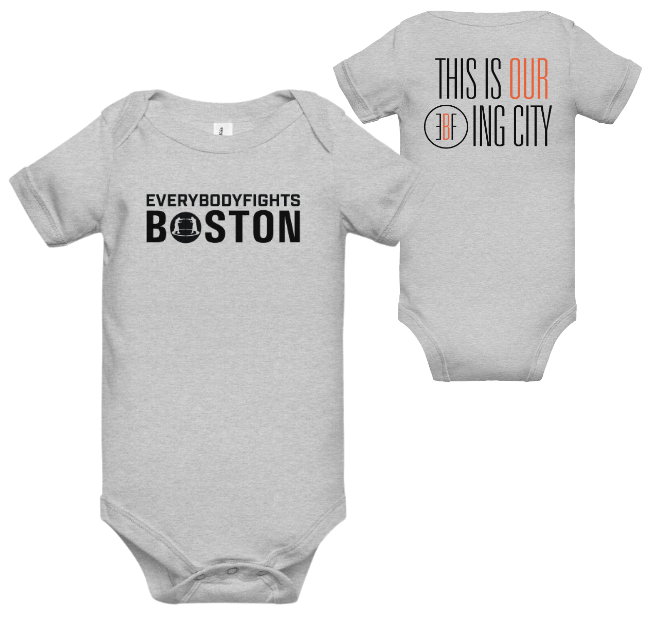 Baby short sleeve one piece BOSTON - THIS IS OUR EBF CITY