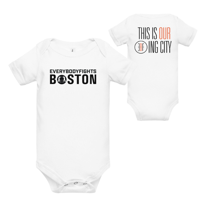 Baby short sleeve one piece BOSTON - THIS IS OUR EBF CITY