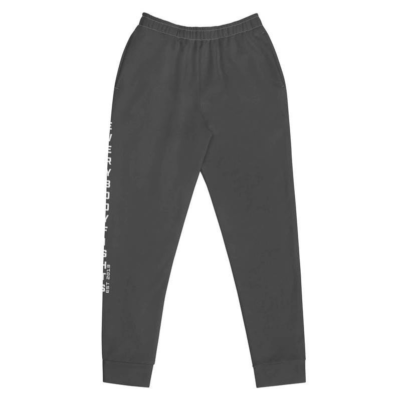 Women's Joggers EVERYBODYFIGHTS - WHITE ON GREY