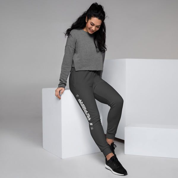 Women's Joggers CHOOSE TO FIGHT - WHITE ON GREY