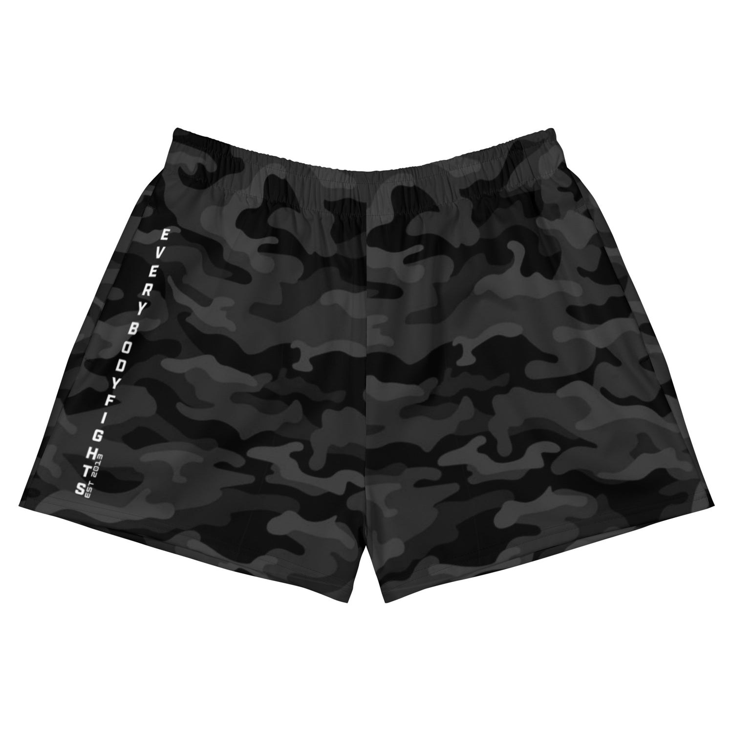 Women’s Recycled Athletic Camo Shorts EVERYBODYFIGHT