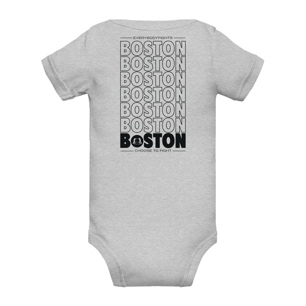 Baby short sleeve one piece EBF - BOSTON STACKED
