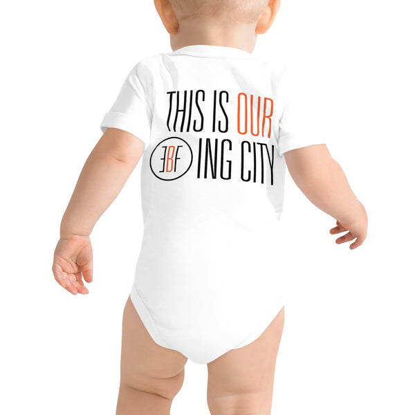 Baby short sleeve one piece BOSTON - THIS IS OUR EBF CITY