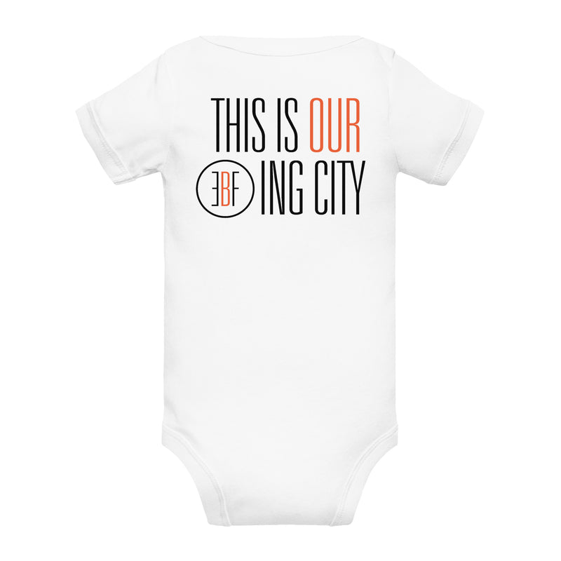 Baby short sleeve one piece BOSTON - THIS IS OUR EBF CITY