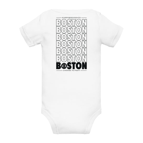 Baby short sleeve one piece - EVERYBODYFIGHTS - BOSTON STACKED