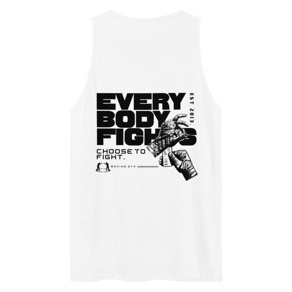 Men’s premium tank top EVERYBODYFIGHTS - EVERYBODYFIGHTS CHOOSE TO FIGHT