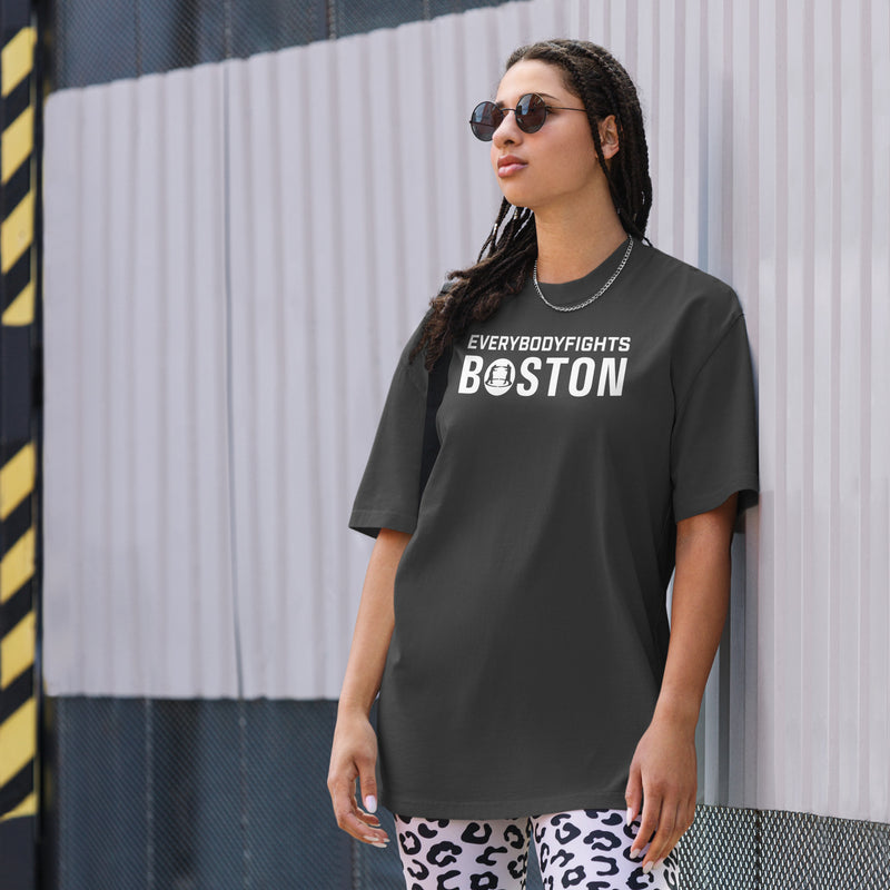 Oversized faded t-shirt boston