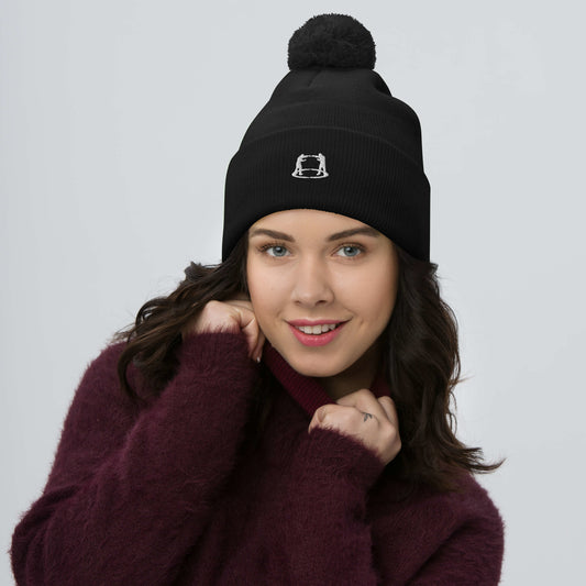 Pom-Pom Beanie FIGHTER LOGO