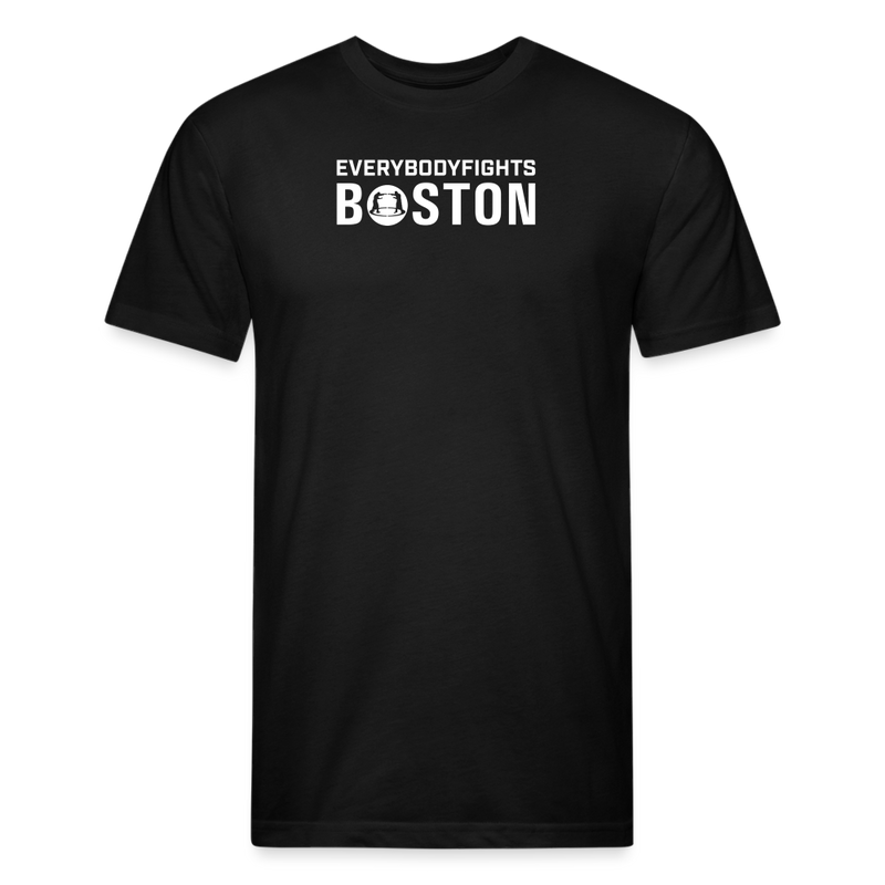 Fitted Cotton/Poly T-Shirt Boston - black