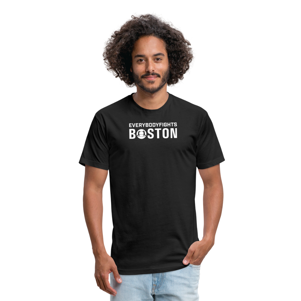 Fitted Cotton/Poly T-Shirt Boston - black