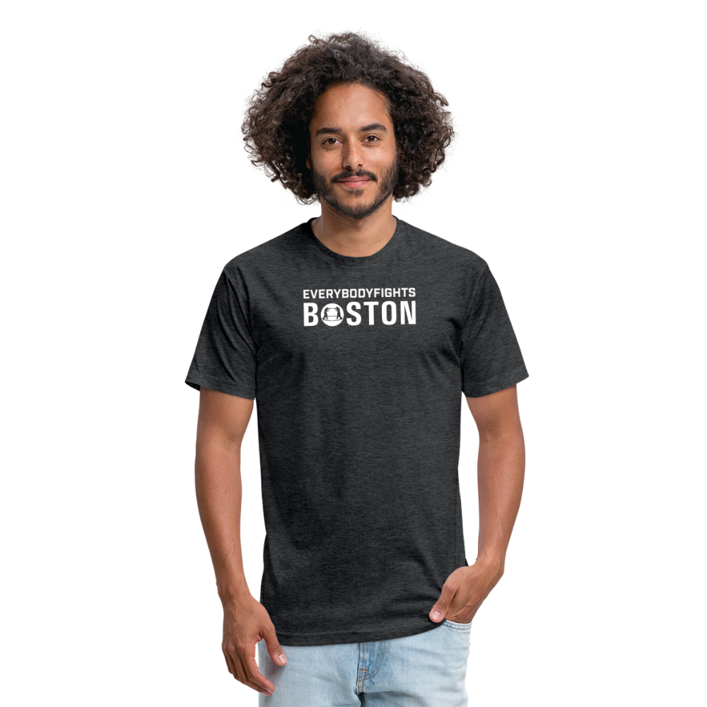 Fitted Cotton/Poly T-Shirt Boston - heather black