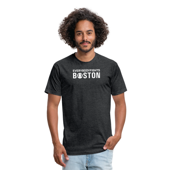 Fitted Cotton/Poly T-Shirt Boston - heather black