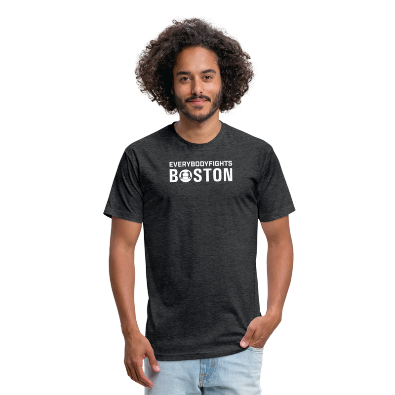 Fitted Cotton/Poly T-Shirt Boston - heather black