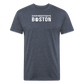 Fitted Cotton/Poly T-Shirt Boston - heather navy