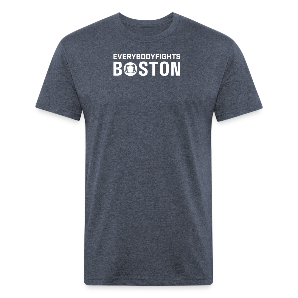 Fitted Cotton/Poly T-Shirt Boston - heather navy