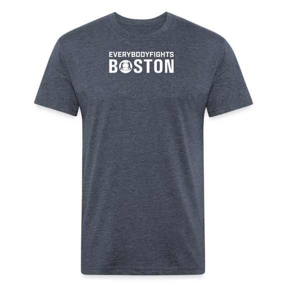 Fitted Cotton/Poly T-Shirt Boston - heather navy