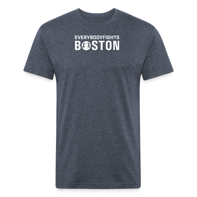 Fitted Cotton/Poly T-Shirt Boston - heather navy