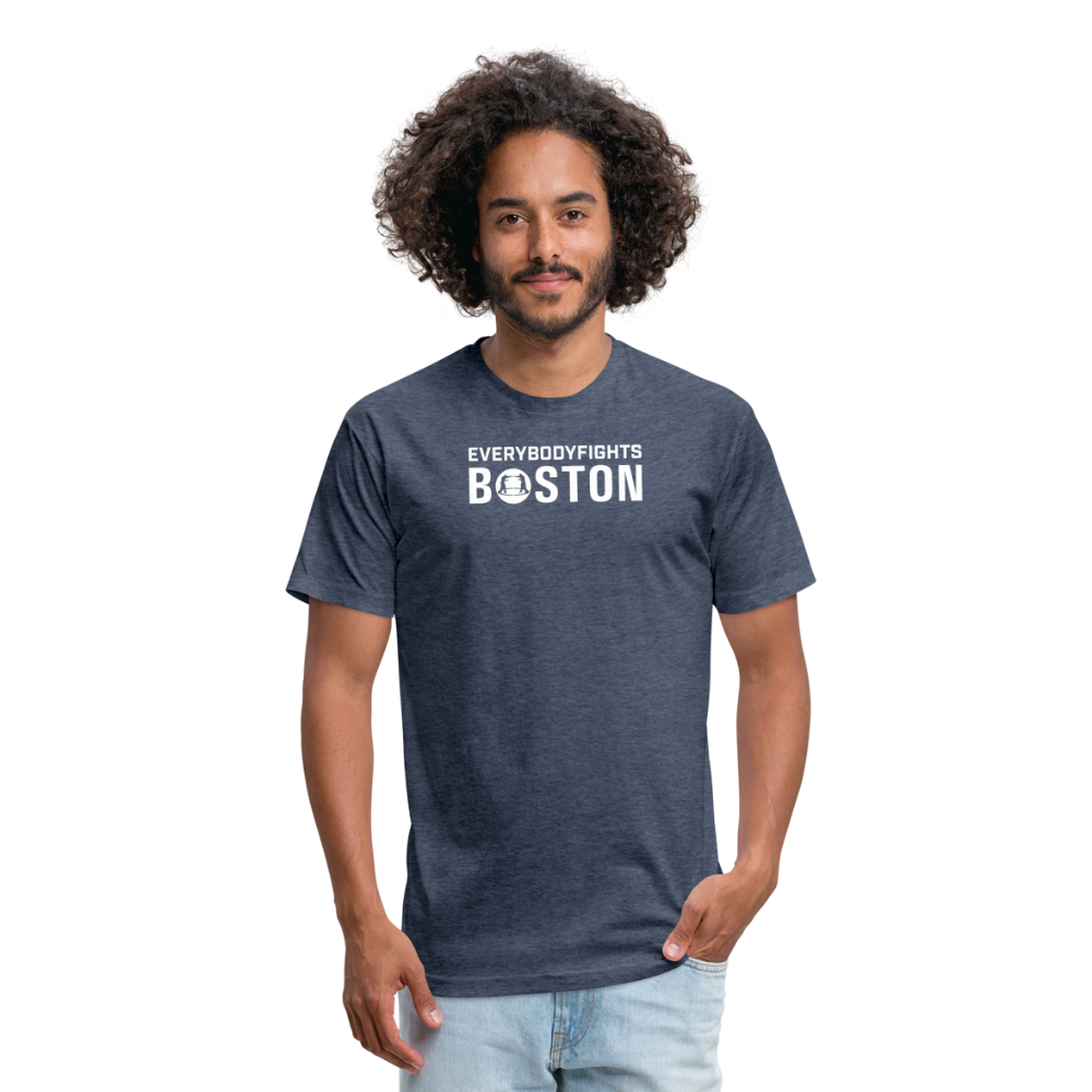 Fitted Cotton/Poly T-Shirt Boston - heather navy