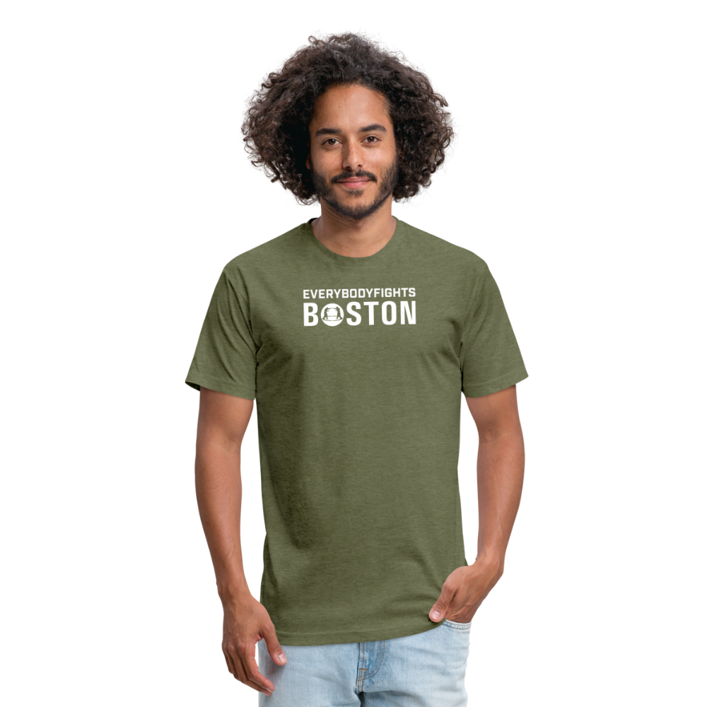 Fitted Cotton/Poly T-Shirt Boston - heather military green