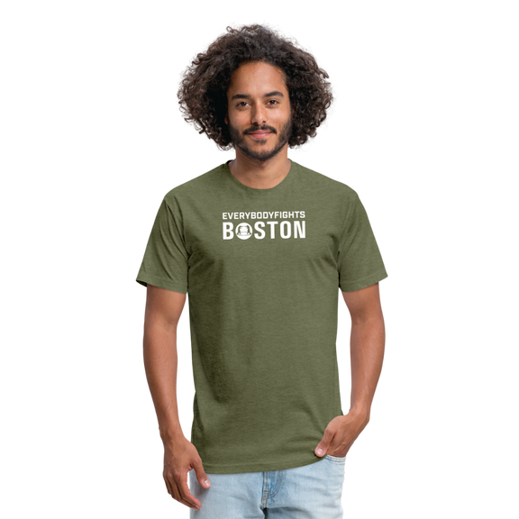 Fitted Cotton/Poly T-Shirt Boston - heather military green