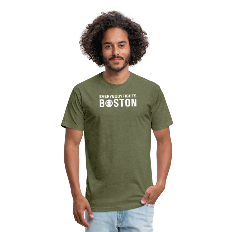 Fitted Cotton/Poly T-Shirt Boston - heather military green