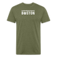 Fitted Cotton/Poly T-Shirt Boston - heather military green