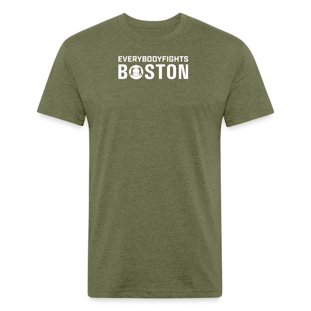 Fitted Cotton/Poly T-Shirt Boston - heather military green