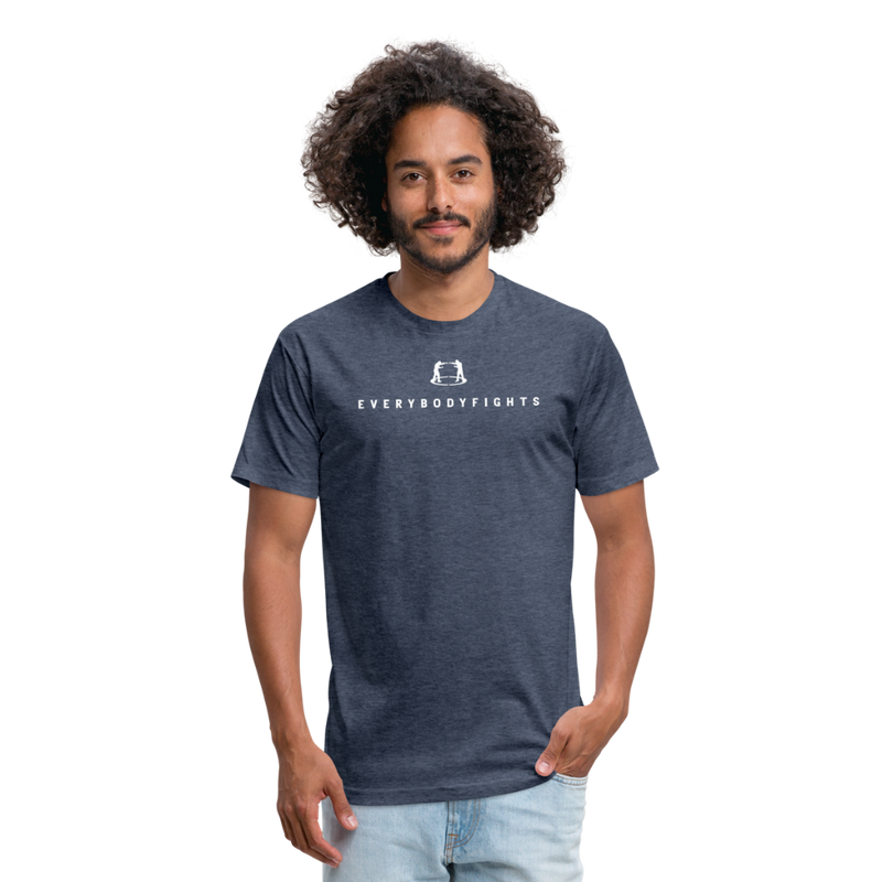 Fitted Cotton/Poly T-Shirt Everybodyfights classic - heather navy