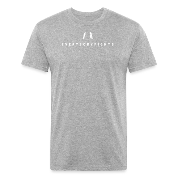 Fitted Cotton/Poly T-Shirt Everybodyfights classic - heather gray