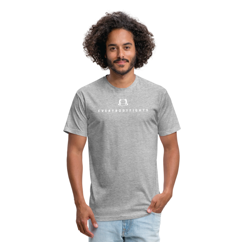 Fitted Cotton/Poly T-Shirt Everybodyfights classic - heather gray