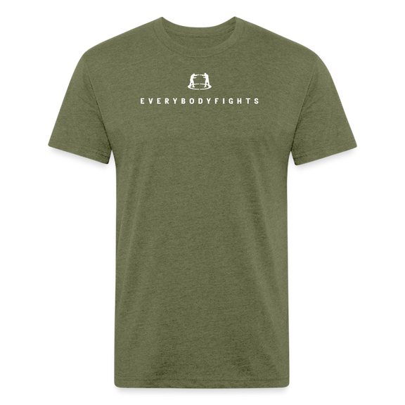 Fitted Cotton/Poly T-Shirt Everybodyfights classic - heather military green