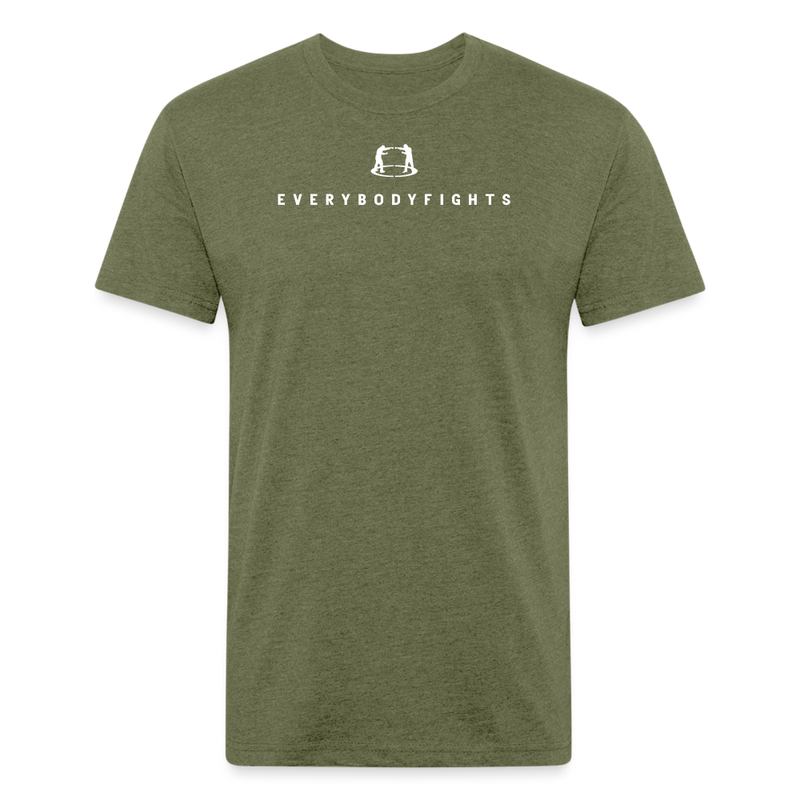 Fitted Cotton/Poly T-Shirt Everybodyfights classic - heather military green