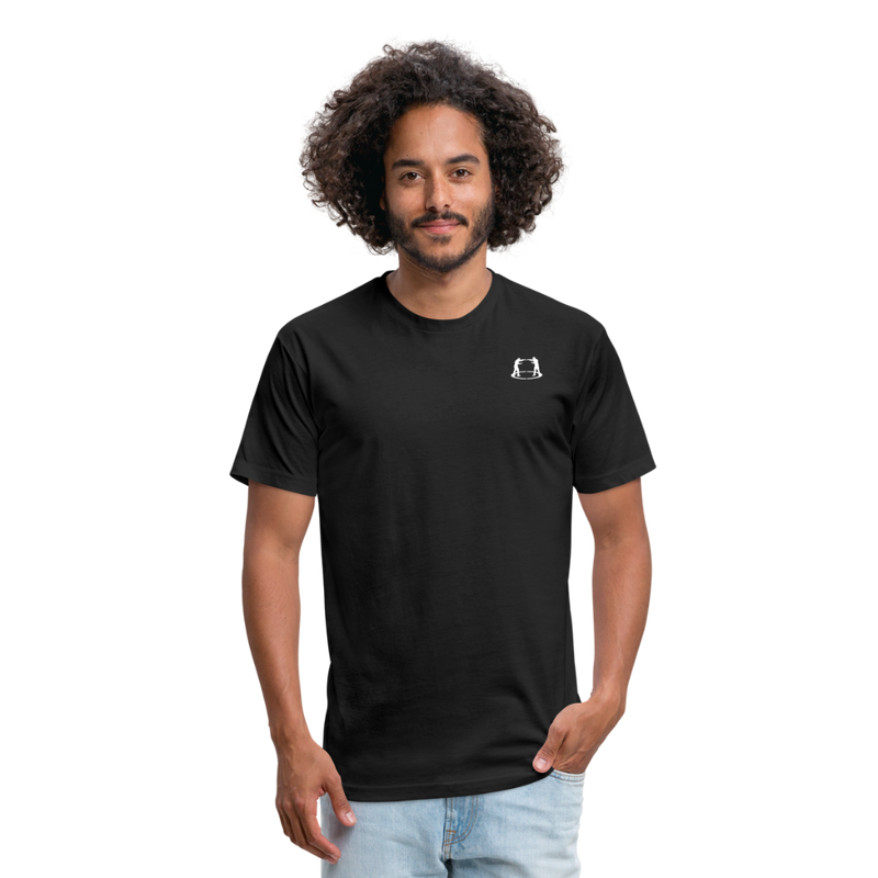 Fitted Cotton/Poly T-Shirt Fighter Logo - black