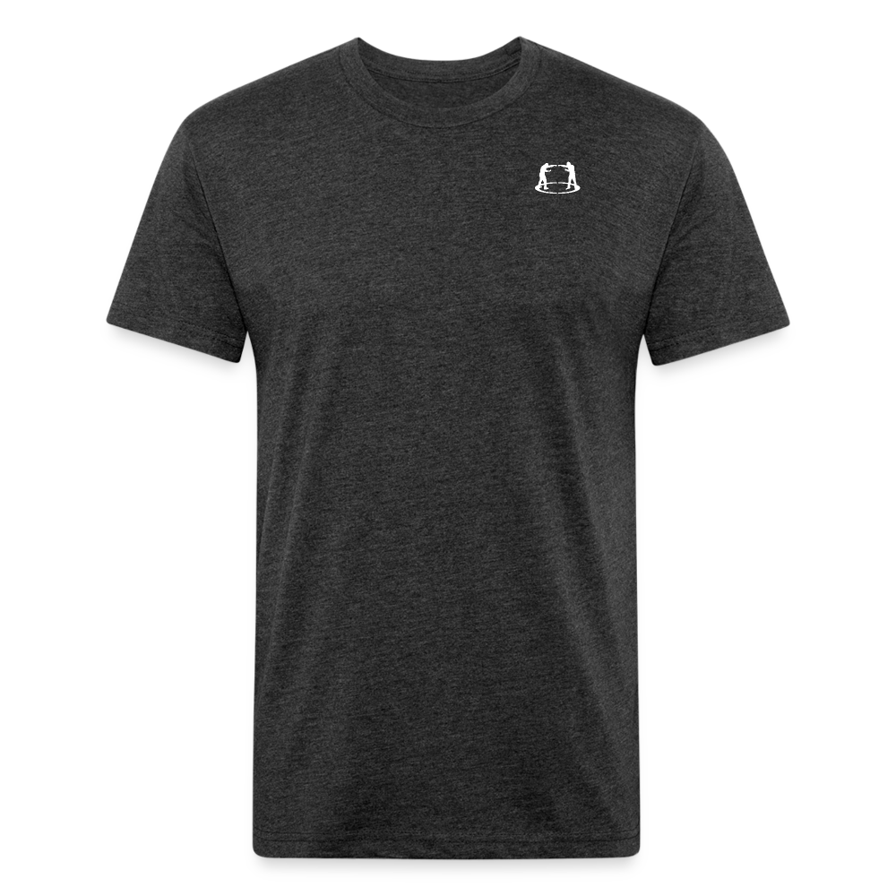 Fitted Cotton/Poly T-Shirt Fighter Logo - heather black