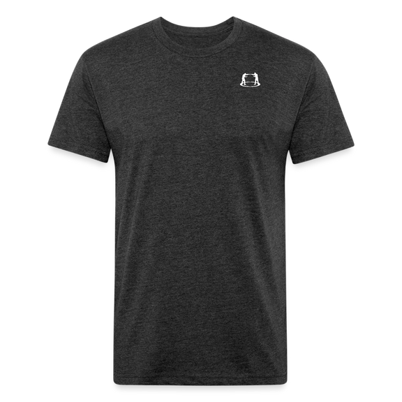 Fitted Cotton/Poly T-Shirt Fighter Logo - heather black