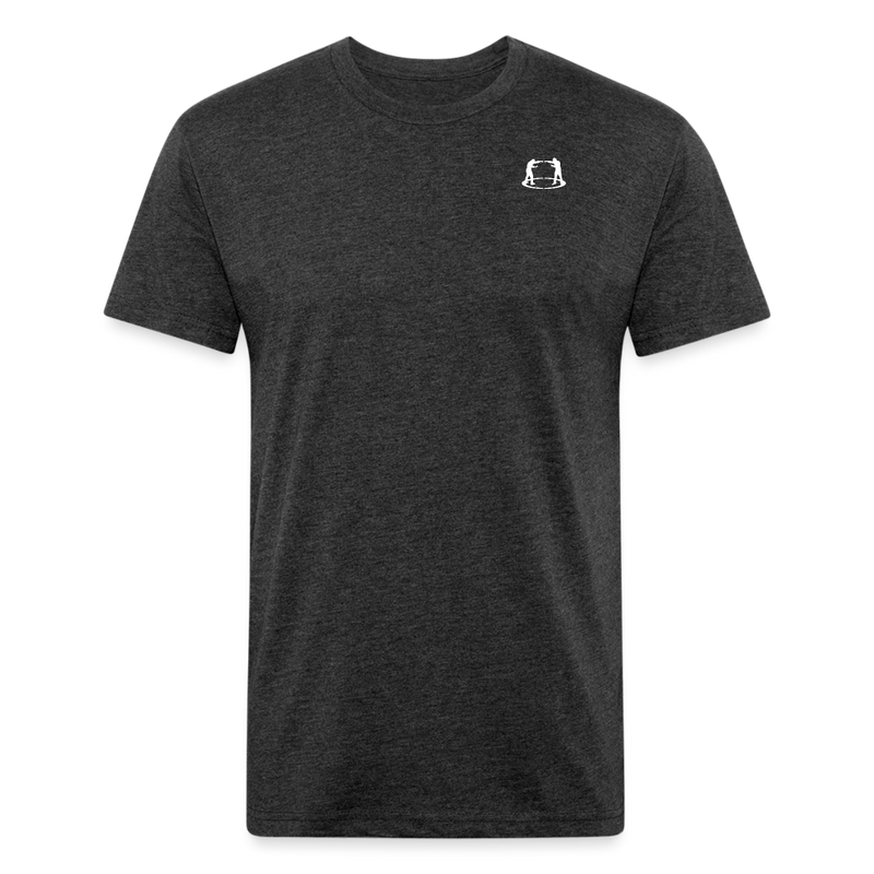 Fitted Cotton/Poly T-Shirt Fighter Logo - heather black