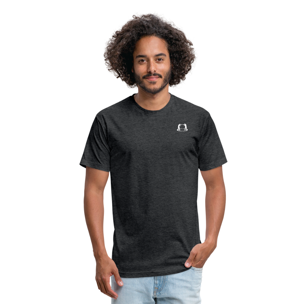 Fitted Cotton/Poly T-Shirt Fighter Logo - heather black