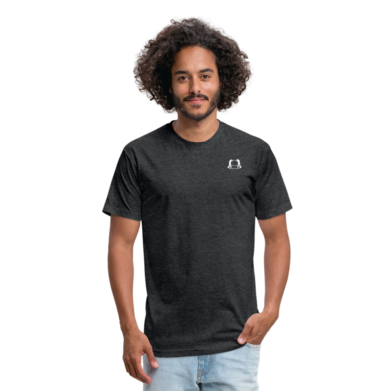 Fitted Cotton/Poly T-Shirt Fighter Logo - heather black