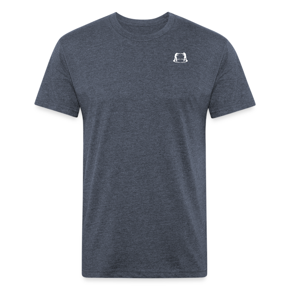 Fitted Cotton/Poly T-Shirt Fighter Logo - heather navy